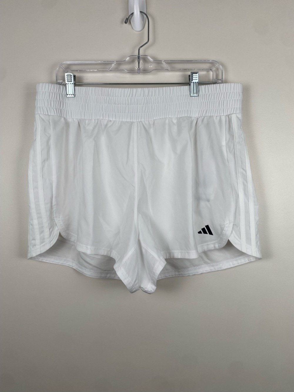 NWT Adidas Women's White 3" Pacer Running‎ Shorts XL